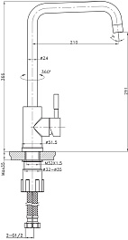 Raiber Смеситель для кухни Graceful RPG-013 золото матовое – фотография-2